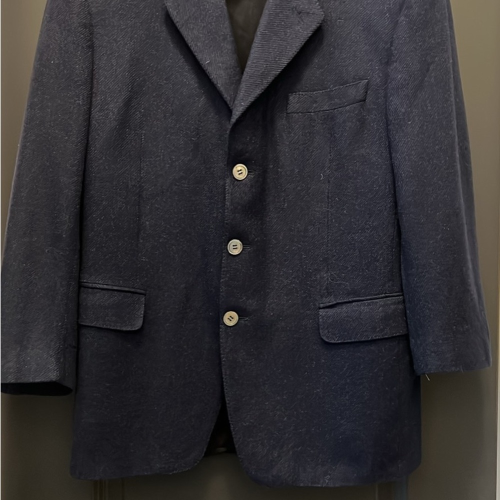 Canali 100% Cashmere Midnight Blue Men's Blazer